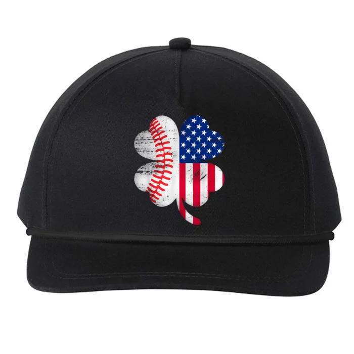 Baseball American Flag Lover Player Clover Snapback Five-Panel Rope Hat