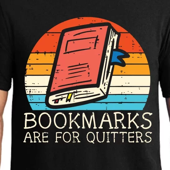 Bookmarks Are For Quitters Book Reading Bookworm Librarian Pajama Set