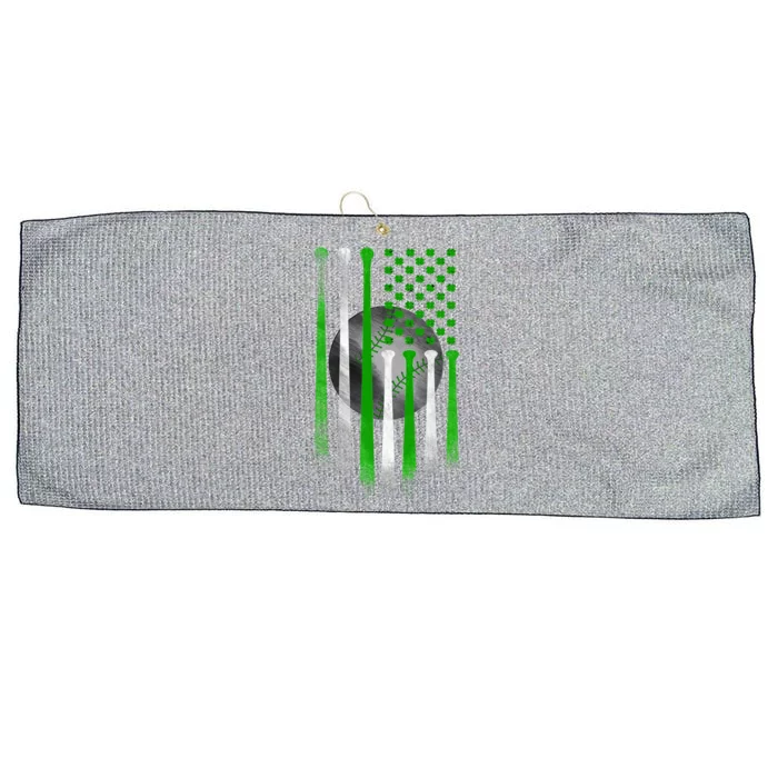 Baseball American Flag St Patricks Day Catcher Pitcher Cute Gift Large Microfiber Waffle Golf Towel