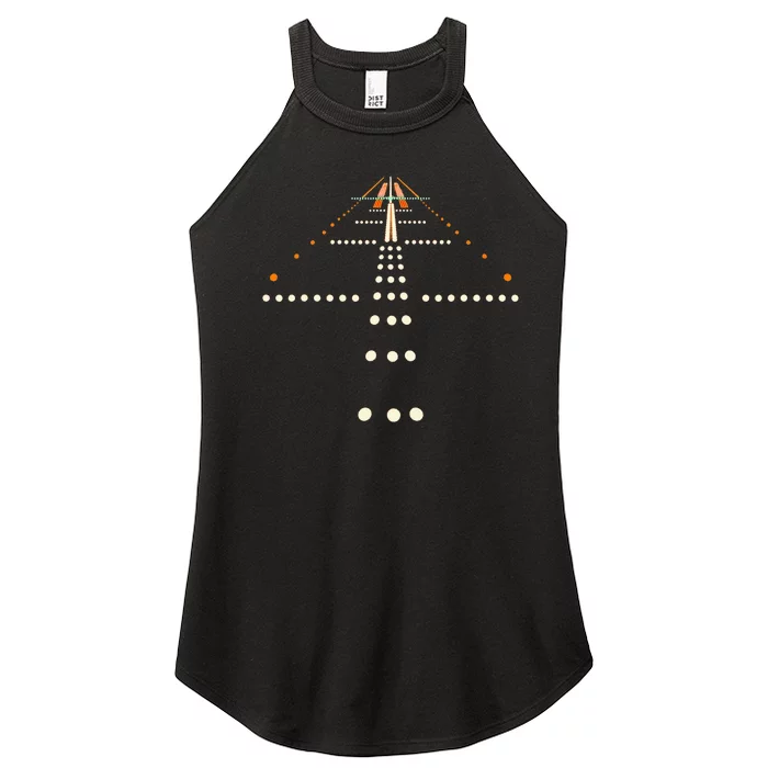 Best Airplane For Women Aviation Aviator Flight Pilot Women’s Perfect Tri Rocker Tank