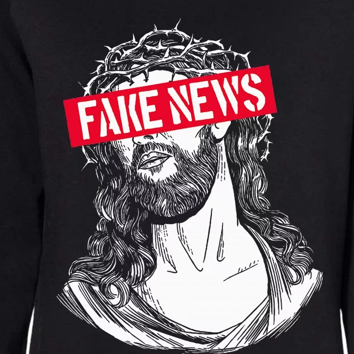 Blackcraft Antichristian Fake News Funny Jesus Atheist Womens California Wash Sweatshirt