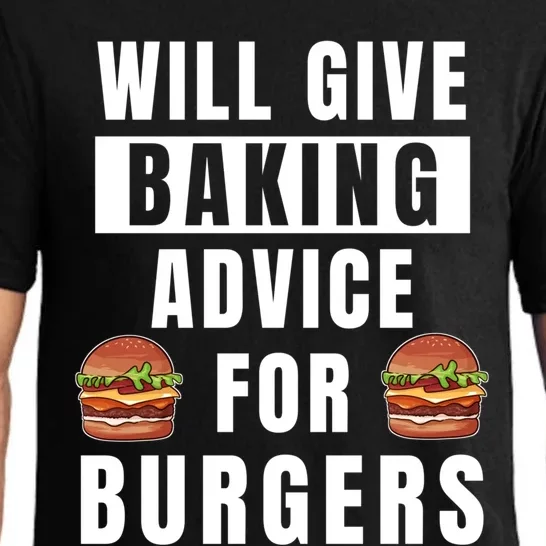 Baking Advice For Burgers Bakery Pastry Chef Funny Baker Meaningful Gift Pajama Set