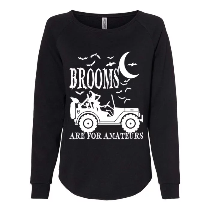 Brooms Are For Amateurs Funny Halloween Cute Costume Womens California Wash Sweatshirt