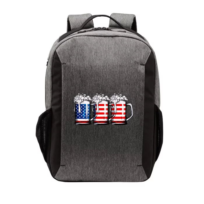 Beer American Flag 4th of July  Merica USA Drinking Vector Backpack