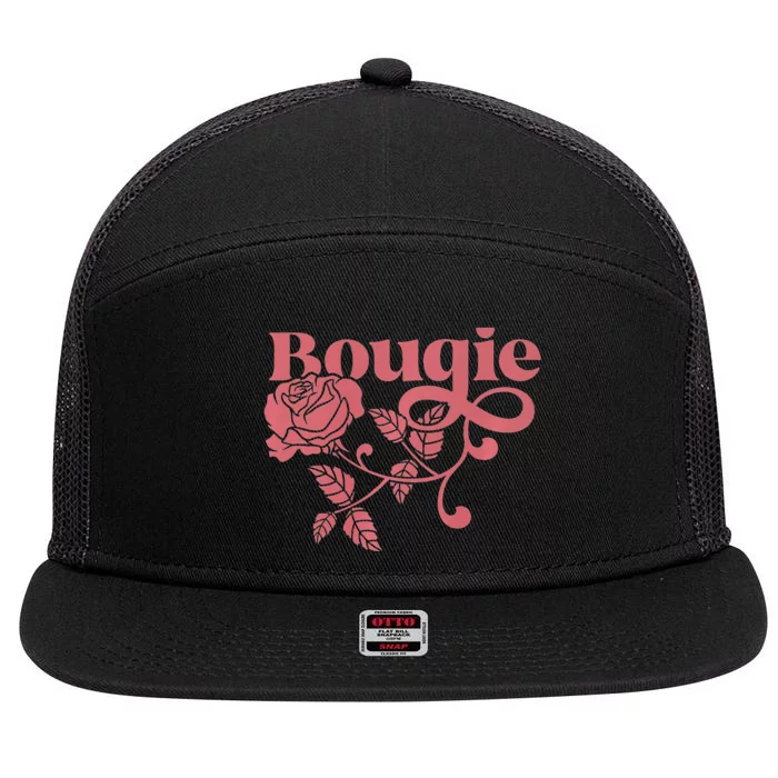 Bougie AF Funny But I'm Not High Maintenance 7 Panel Mesh Trucker Snapback Hat