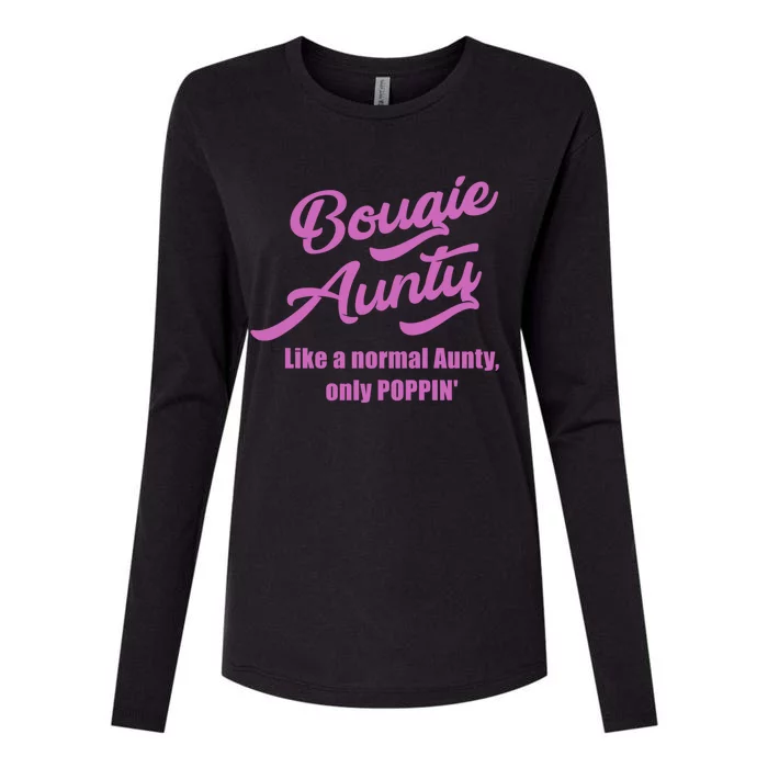 Bougie Aunty Fun Gift For Favorite Aunt Gift Womens Cotton Relaxed Long Sleeve T-Shirt