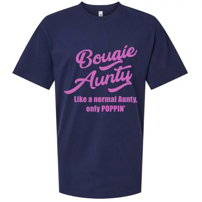 Bougie Aunty Fun Gift For Favorite Aunt Gift Sueded Cloud Jersey T-Shirt