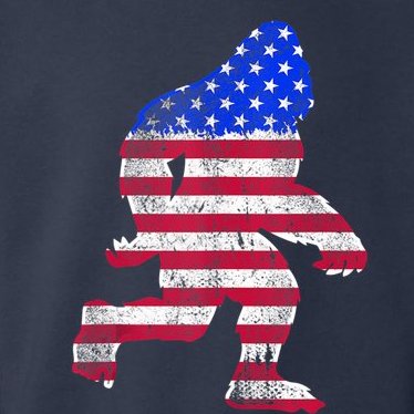 Bigfoot American Flag USA 4th Fourth Of July Red White Blue Toddler Hoodie