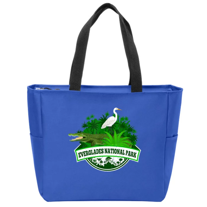 Bird And Florida Alligator Of Everglades National Park Zip Tote Bag