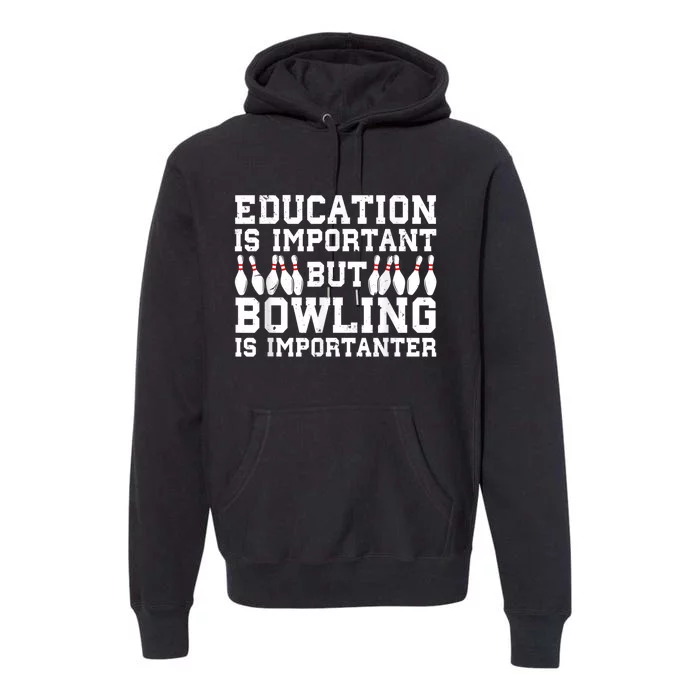 Bowling Art For Men Women Bowling Lover Pin Target Bowlers Premium Hoodie