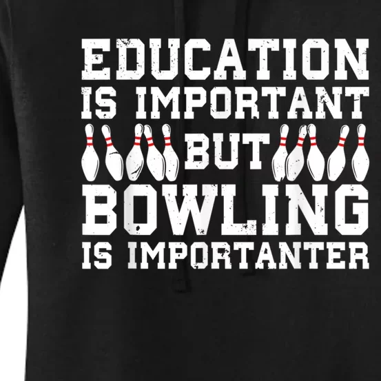 Bowling Art For Men Women Bowling Lover Pin Target Bowlers Women's Pullover Hoodie