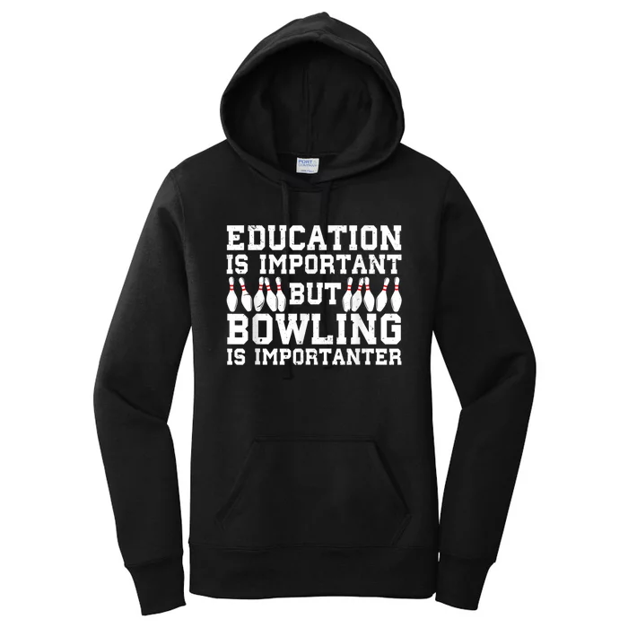 Bowling Art For Men Women Bowling Lover Pin Target Bowlers Women's Pullover Hoodie