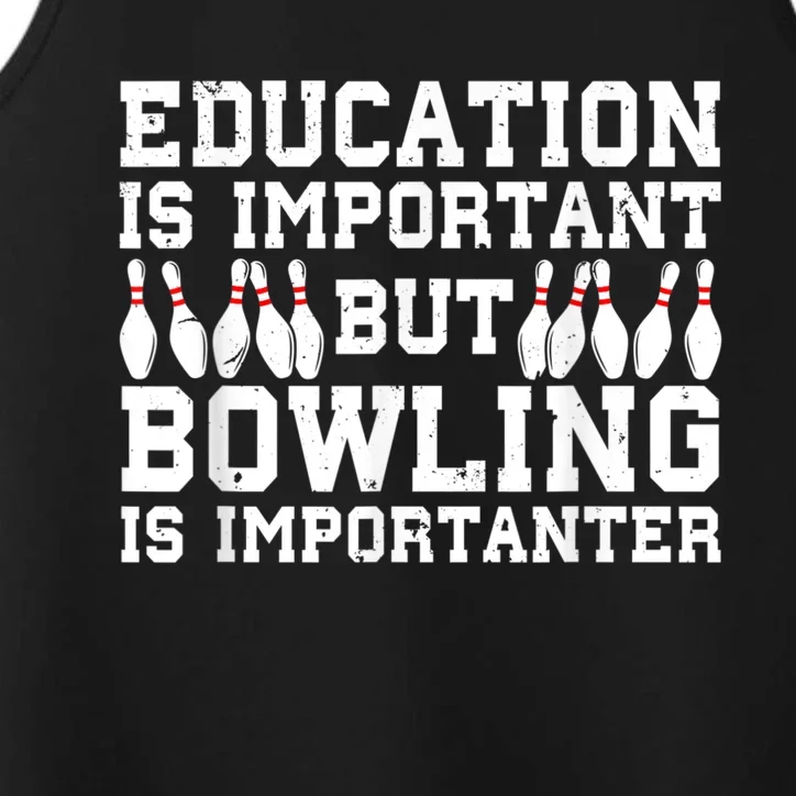 Bowling Art For Men Women Bowling Lover Pin Target Bowlers Performance Tank