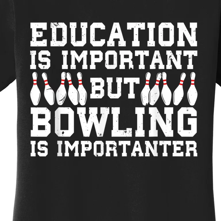 Bowling Art For Men Women Bowling Lover Pin Target Bowlers Women's T-Shirt