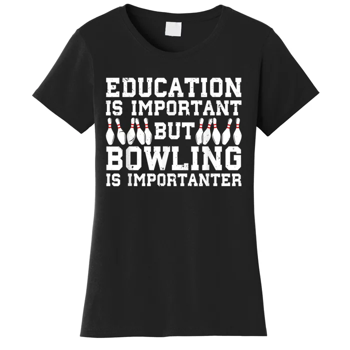 Bowling Art For Men Women Bowling Lover Pin Target Bowlers Women's T-Shirt