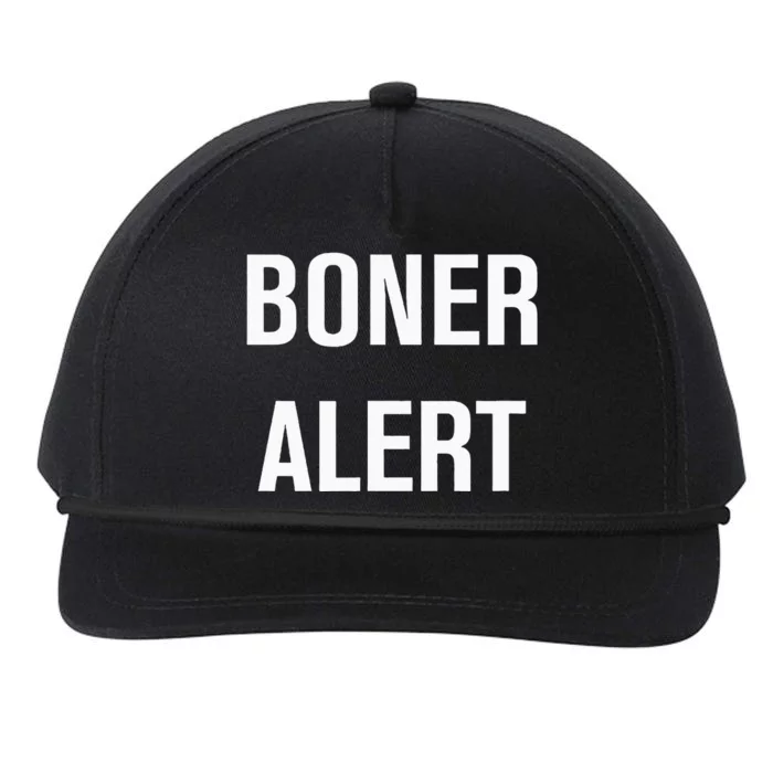 Boner Alert Funny Jokes Sarcastic Family Snapback Five-Panel Rope Hat