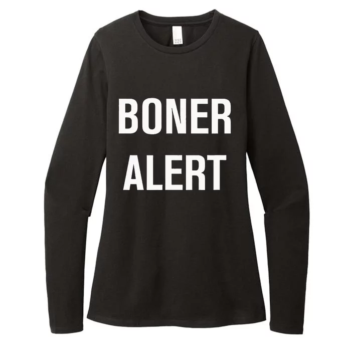 Boner Alert Funny Jokes Sarcastic Family Womens CVC Long Sleeve Shirt