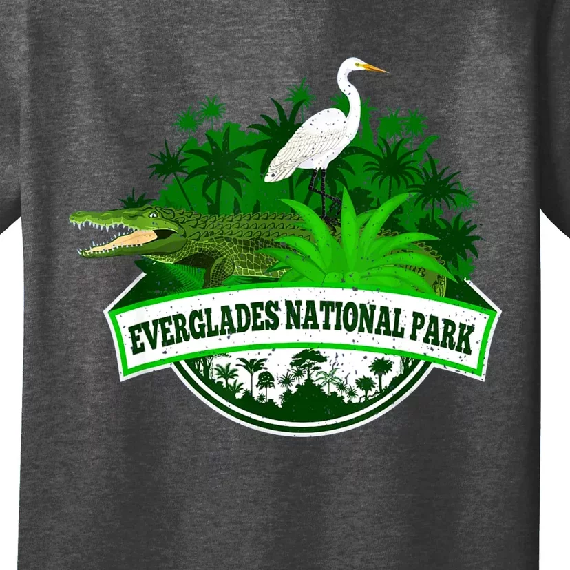 Bird And Florida Alligator Of Everglades National Park T-Shirt