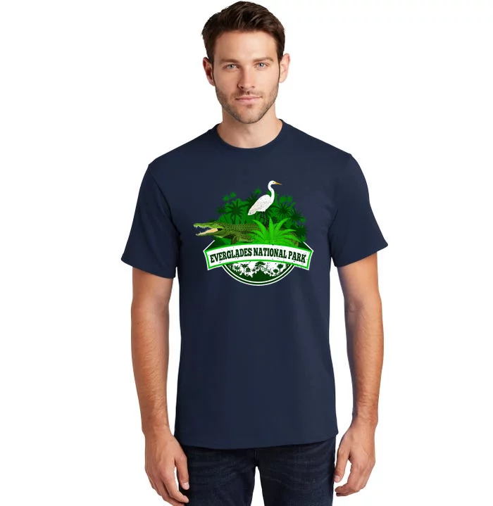 Bird And Florida Alligator Of Everglades National Park Tall T-Shirt