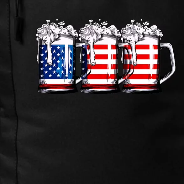 Beer American Flag 4th Of July Merica Drinking Usa Daily Commute Backpack