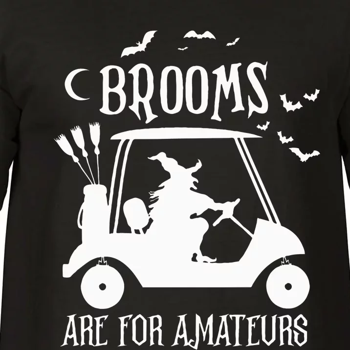 Brooms Are For Amateurs Witch Riding Golf Cart Halloween Comfort Colors T-Shirt