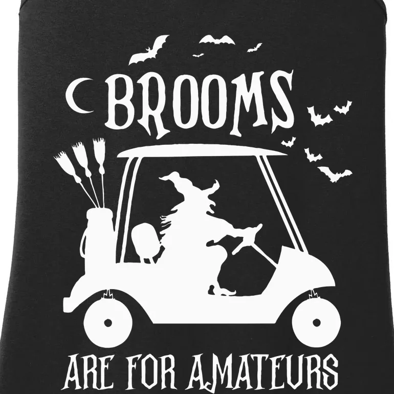 Brooms Are For Amateurs Witch Riding Golf Cart Halloween Ladies Essential Tank