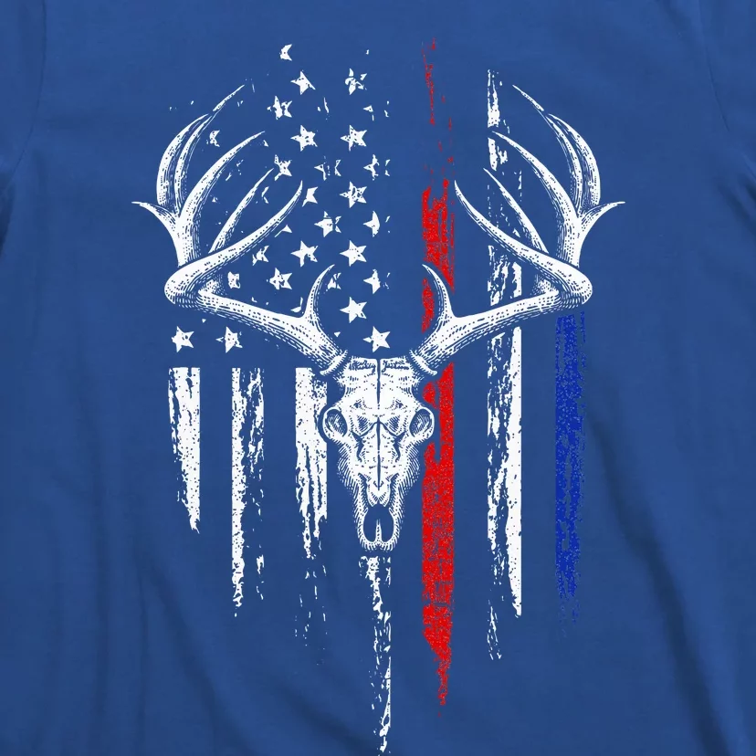 Bowhunting American Flag Usa Bow Whitetail Deer T-Shirt