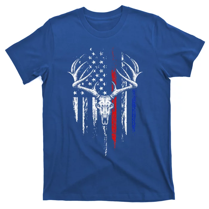 Bowhunting American Flag Usa Bow Whitetail Deer T-Shirt