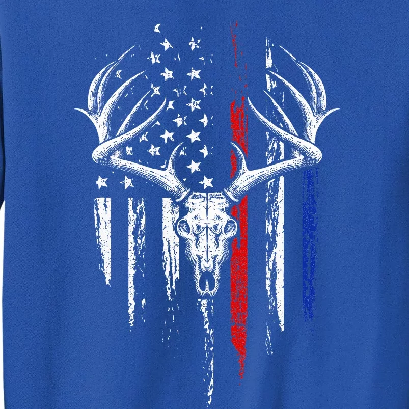 Bowhunting American Flag Usa Bow Whitetail Deer Tall Sweatshirt