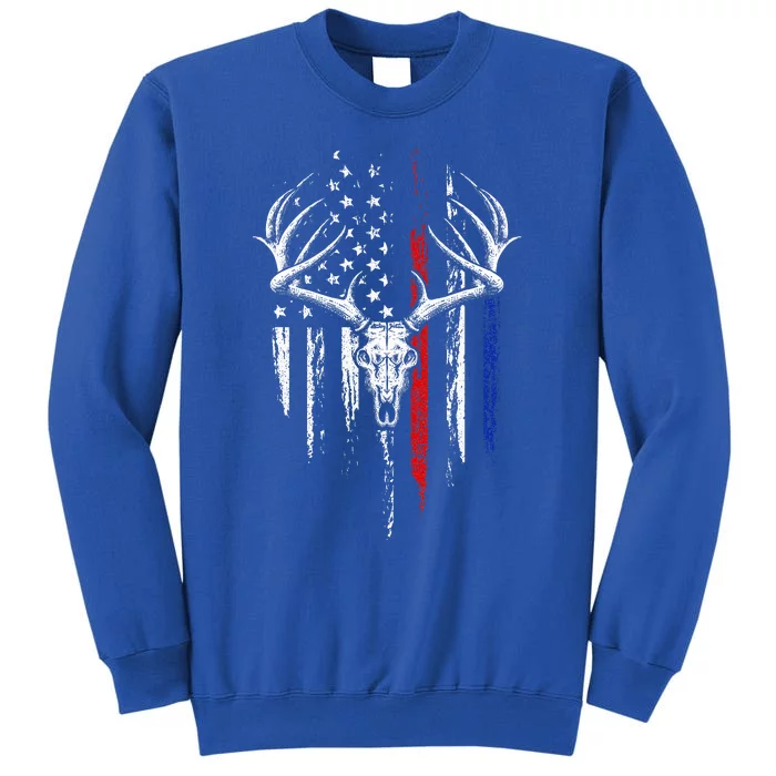 Bowhunting American Flag Usa Bow Whitetail Deer Tall Sweatshirt