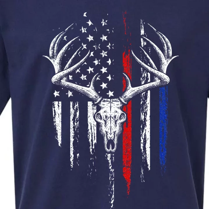 Bowhunting American Flag Usa Bow Whitetail Deer Sueded Cloud Jersey T-Shirt