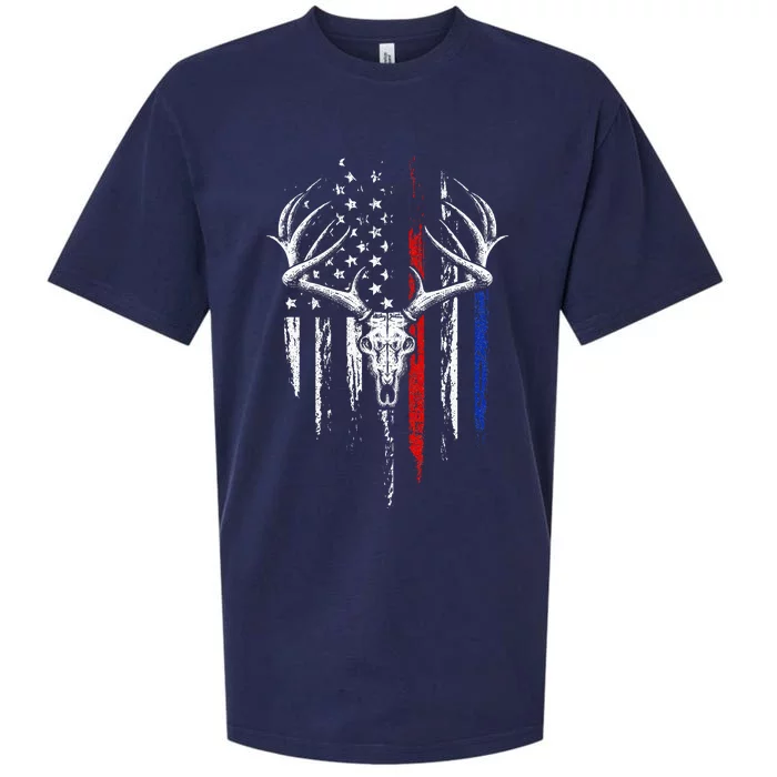 Bowhunting American Flag Usa Bow Whitetail Deer Sueded Cloud Jersey T-Shirt