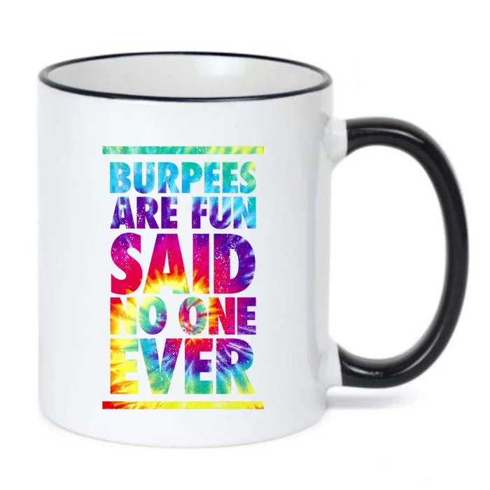 Burpees Are Fun Tie Dye Funny Exercise Fitness Trainer Gift Black Color Changing Mug