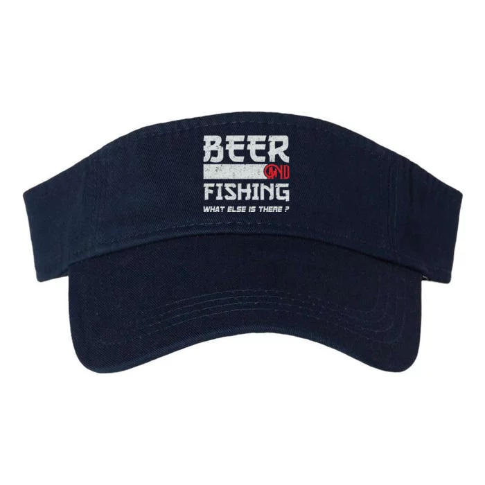 Beer And Fishing What Else Is There Funny Fishing Meme Valucap Bio-Washed Visor