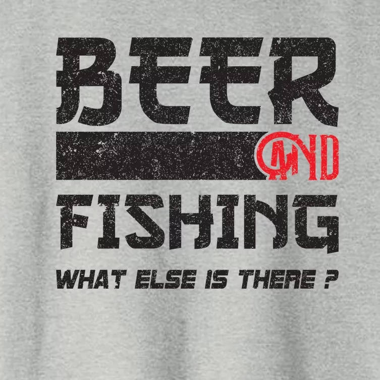 Beer And Fishing What Else Is There Funny Fishing Meme Women's Crop Top Tee