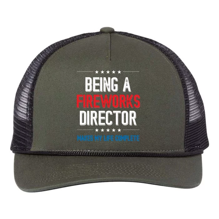 Being A Fireworks Director Firework Director Funny Gift Retro Rope Trucker Hat Cap