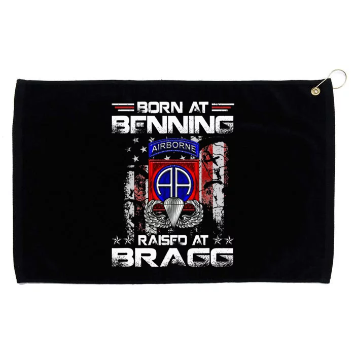 Born At Ft Benning Raised Fort Bragg Airborne Veterans Day Grommeted Golf Towel