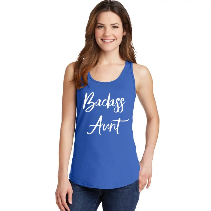 Badass Aunt Funny Gag Gift For Auntie From Niece Nephew Gift Ladies Essential Tank