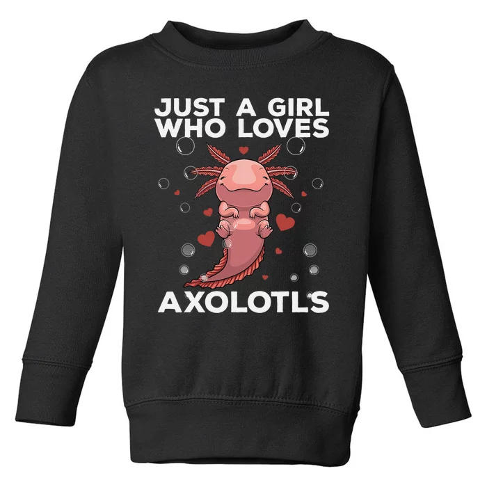 Best Axolotl For  Girls Salamander Kawaii Axolotl Lover Toddler Sweatshirt