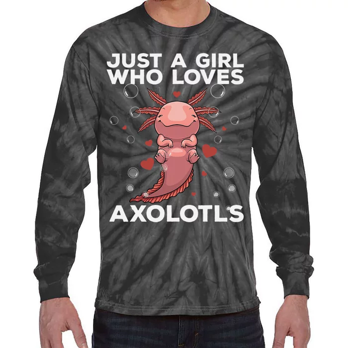 Best Axolotl For  Girls Salamander Kawaii Axolotl Lover Tie-Dye Long Sleeve Shirt