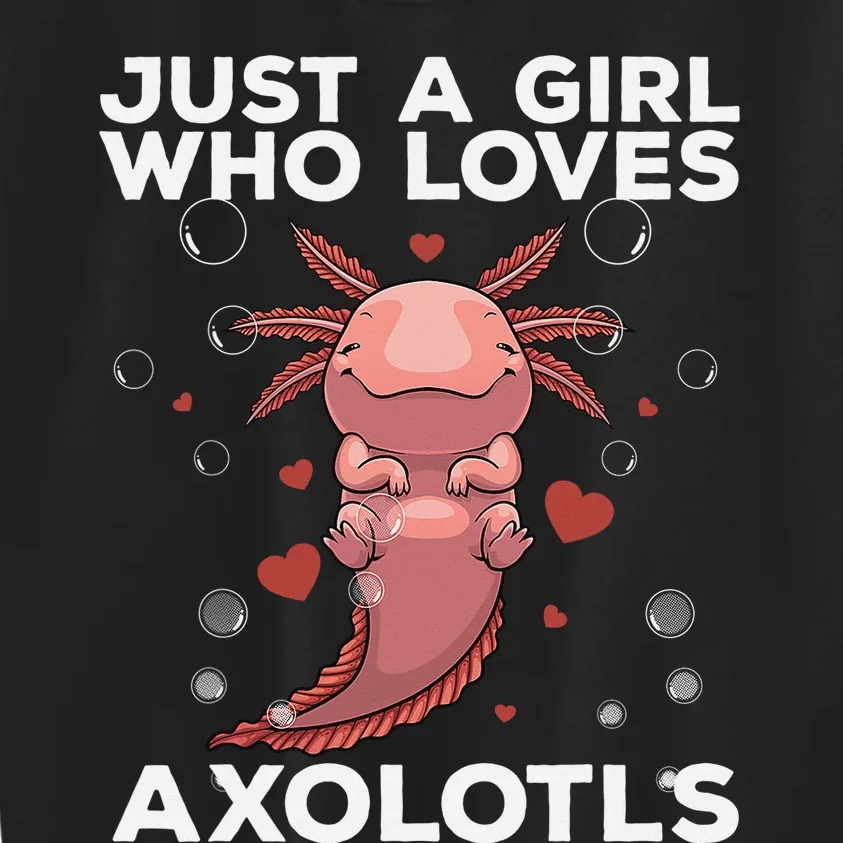 Best Axolotl For  Girls Salamander Kawaii Axolotl Lover Kids Sweatshirt