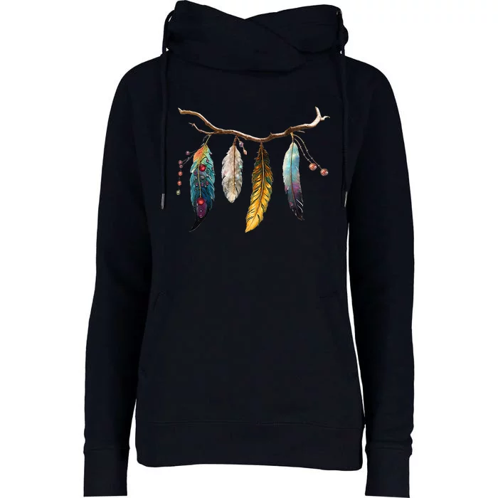 Branch And Feathers Womens Funnel Neck Pullover Hood