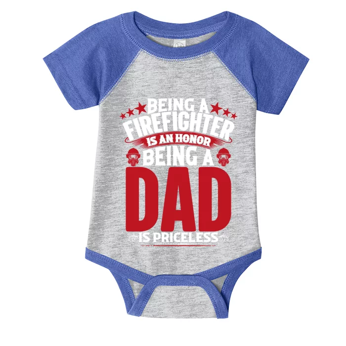 Being A Firefighter Is An Honor Being A Grandpa Is Priceless Gift Infant Baby Jersey Bodysuit