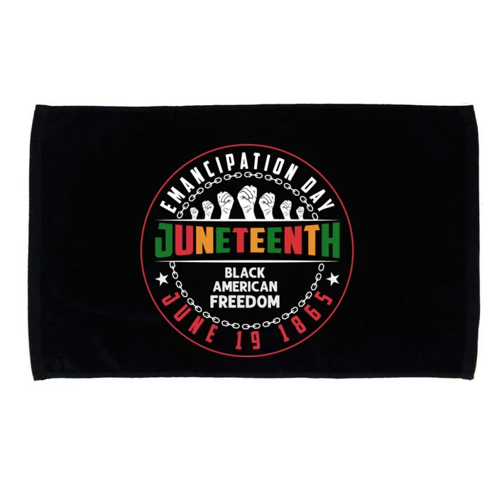 Black American Freedom Juneteenth Graphics Plus Size Shirts For Men Women Family Microfiber Hand Towel