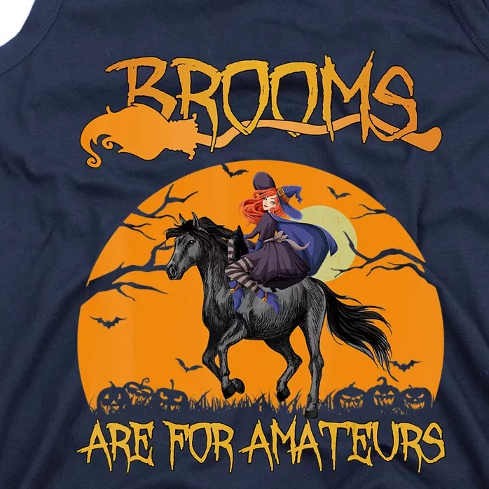 Brooms Are For Amateurs, Horse Riding Outfit Halloween Tank Top