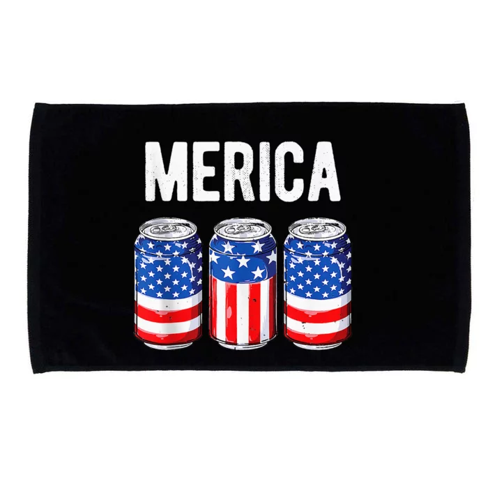 beer american flag 4th of july  merica usa drinking Microfiber Hand Towel