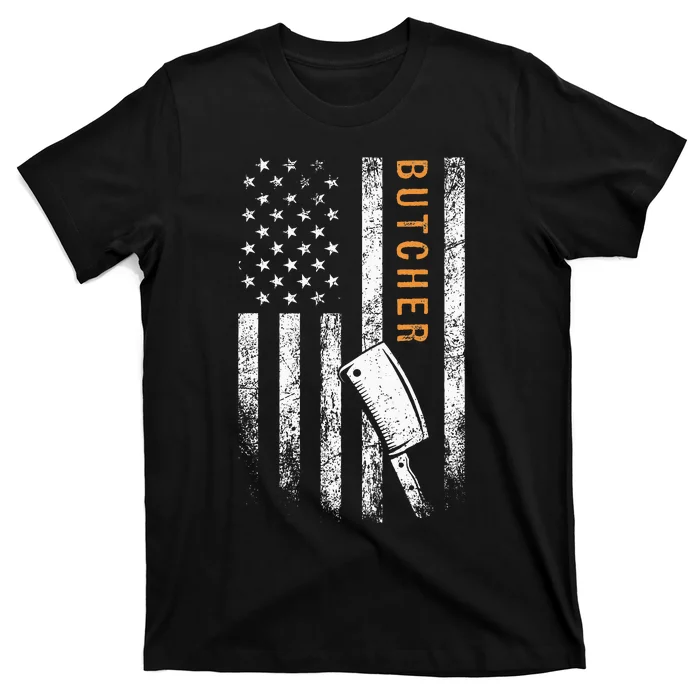 Butcher American Flag Design T-Shirt