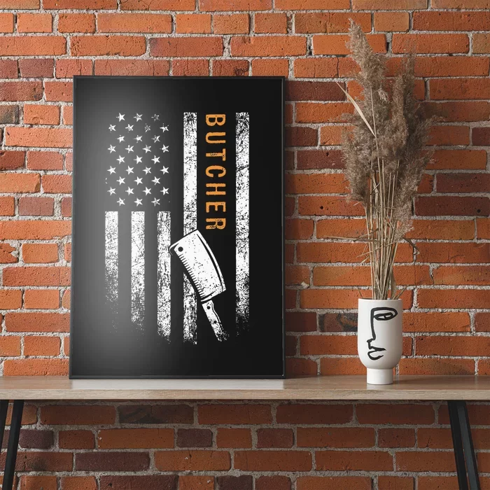 Butcher American Flag Design Poster