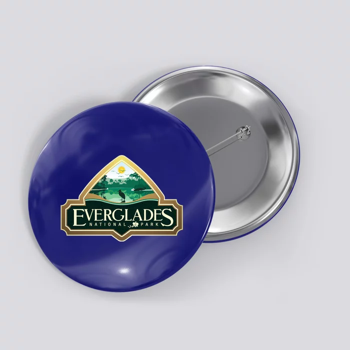 Bird And Florida Alligator Of Everglades National Park Button