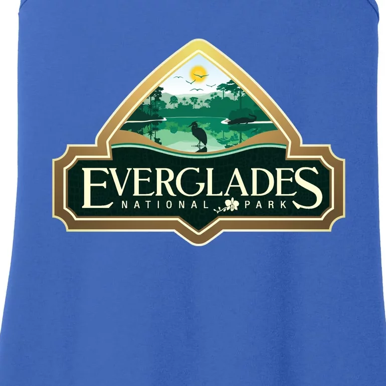 Bird And Florida Alligator Of Everglades National Park Ladies Essential Tank